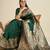 Green color zari woven kanjivaram silk saree with blouse