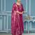 Magenta modal cotton weaving dress material with dupatta