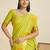 Light green color silver & gold zari woven kanjivaram silk saree with blouse