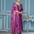 Voilet modal cotton weaving dress material with dupatta