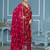 Maroon jaam cotton handwork dress material with dupatta
