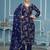Blue jaam cotton handwork dress material with dupatta