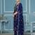 Blue jaam cotton handwork dress material with dupatta