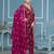 Voilet jaam cotton handwork dress material with dupatta