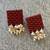 Maroon col handloom fabric jewelery