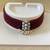 Maroon col handloom fabric jewelery