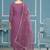 Purple roman cotton silk sequins dress material with dupatta