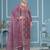 Purple roman cotton silk sequins dress material with dupatta