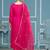 Pink roman cotton silk sequins dress material with dupatta