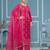 Pink roman cotton silk sequins dress material with dupatta