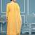Yellow viscose organza sequins dress material with dupatta
