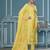Light yellow roman cotton silk sequence dress material with dupatta