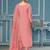 Peach roman cotton silk sequins dress material with dupatta