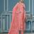 Peach roman cotton silk sequins dress material with dupatta