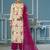 Multi viscose banarasi handwork dress material with dupatta