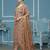 Beige viscose organza sequins dress material with dupatta
