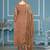 Beige viscose organza sequins dress material with dupatta