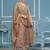 Beige viscose organza sequins dress material with dupatta