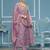 Levender viscose organza sequins dress material with dupatta