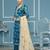 Blue banarasi viscose weaving dress material with dupatta