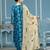 Blue banarasi viscose weaving dress material with dupatta