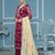 Magenta banarasi viscose weaving dress material with dupatta