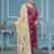Magenta banarasi viscose weaving dress material with dupatta