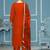 Orange banarasi cotton silk weaving dress material with dupatta