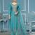 Sky blue roman cotton silk embroidery dress material with dupatta