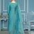 Sky blue roman cotton silk embroidery dress material with dupatta