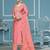 Peach roman cotton silk embroidery dress material with dupatta