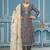 Grey viscose organja sequence dress material with dupatta