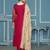 Pink viscose organza sequins dress material with dupatta