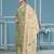 Light green viscose organza sequins dress material with dupatta