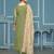 Light green viscose organza sequins dress material with dupatta