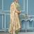 Light green viscose organza sequins dress material with dupatta