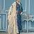 Blue viscose organza sequins dress material with dupatta