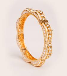 Gold plated kundan  bangles