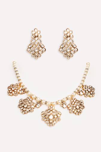 Two toned choker necklace set