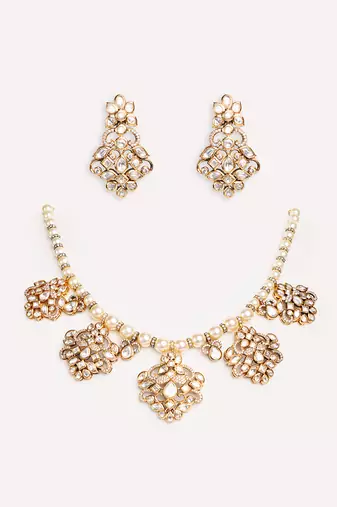 Two toned choker necklace set