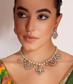 Two toned choker necklace set