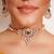 Gold plated kundan choker necklace set