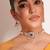 Gold plated kundan choker necklace set