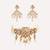 Two toned pearl choker necklace set
