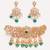 Gold plated green stone kundan choker necklace set