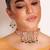 Gold plated green stone kundan choker necklace set