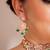 Gold plated green stone kundan choker necklace set