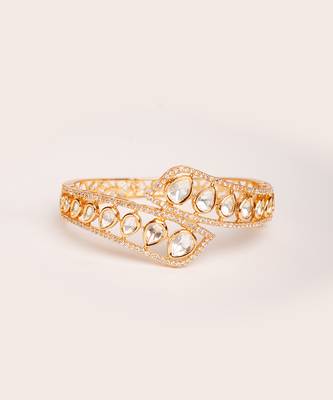 Gold plated kundan bracelet 2