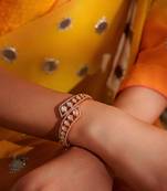Gold plated kundan bracelet