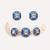 Gold plated blue stone kundan necklace set